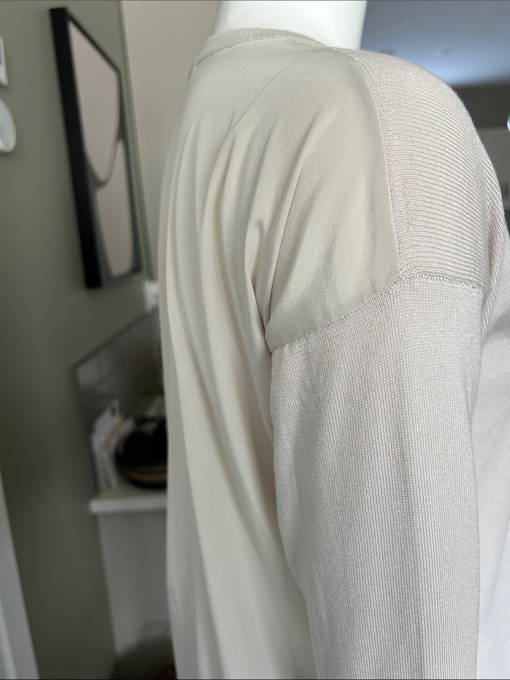 Peserico Silk V-Neck Sweater | Made in Italy | Luxury Mixed Media | Size S - Picture 5 of 12